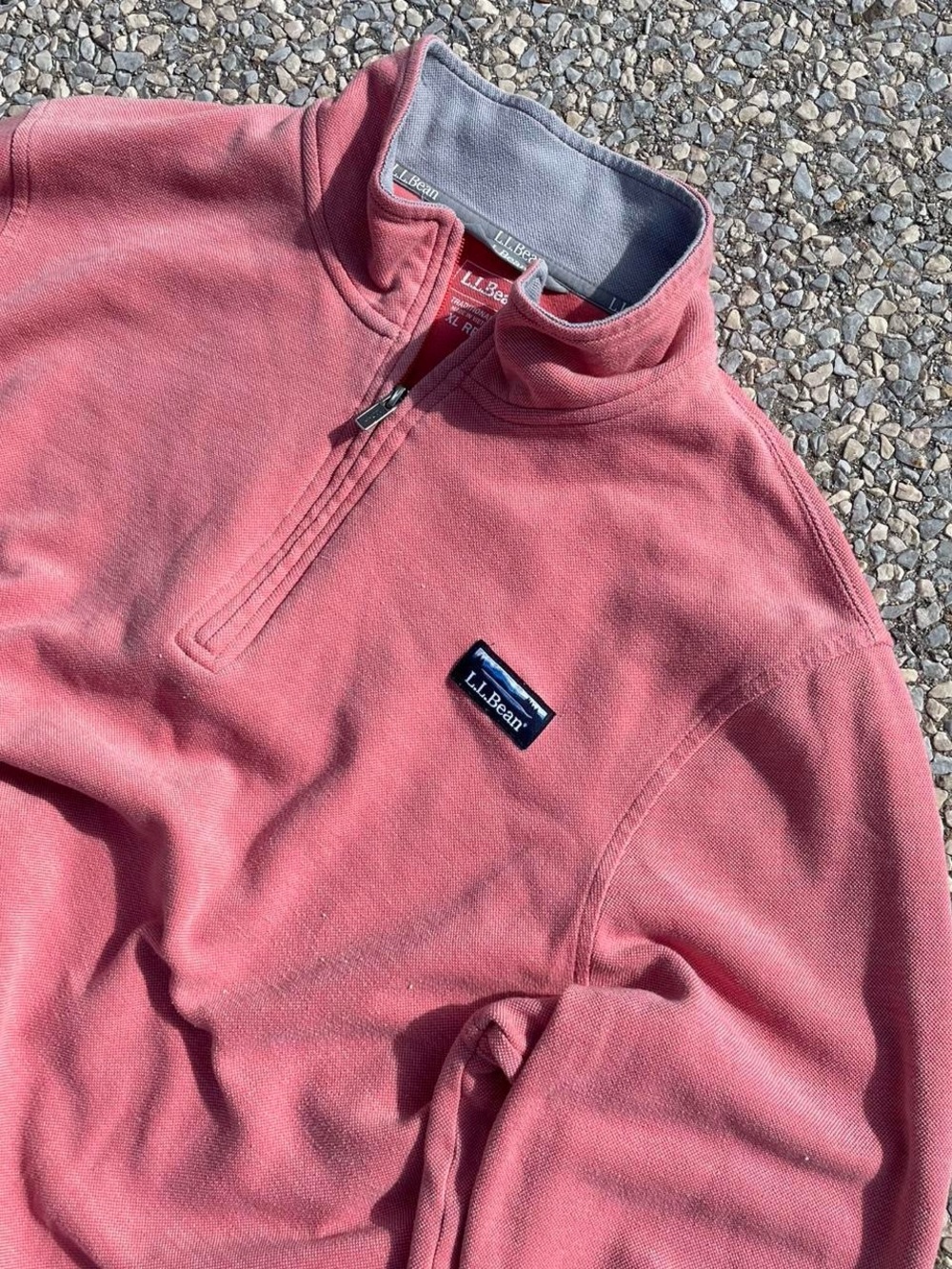 L.L. Bean Men's Quarter-Zip Sweatshirt - Pink